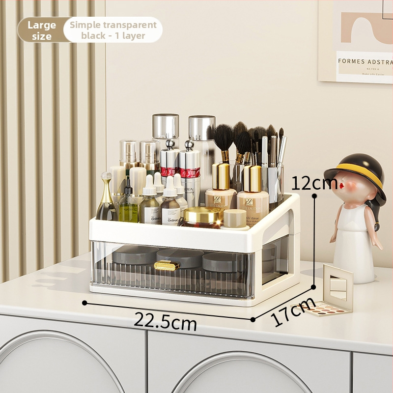 Lauaarvuti hoiukast kosmeetika hoiuriiul läbipaistev sahtliga kontorilaud kirjatarvete korraldamiskast