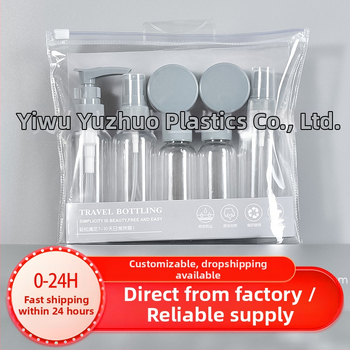 Reisipudelite komplekt läbipaistev kosmeetiline plastpudel 60ml kreemipudel kaasaskantav kreemipudel pihusti tühi pudel