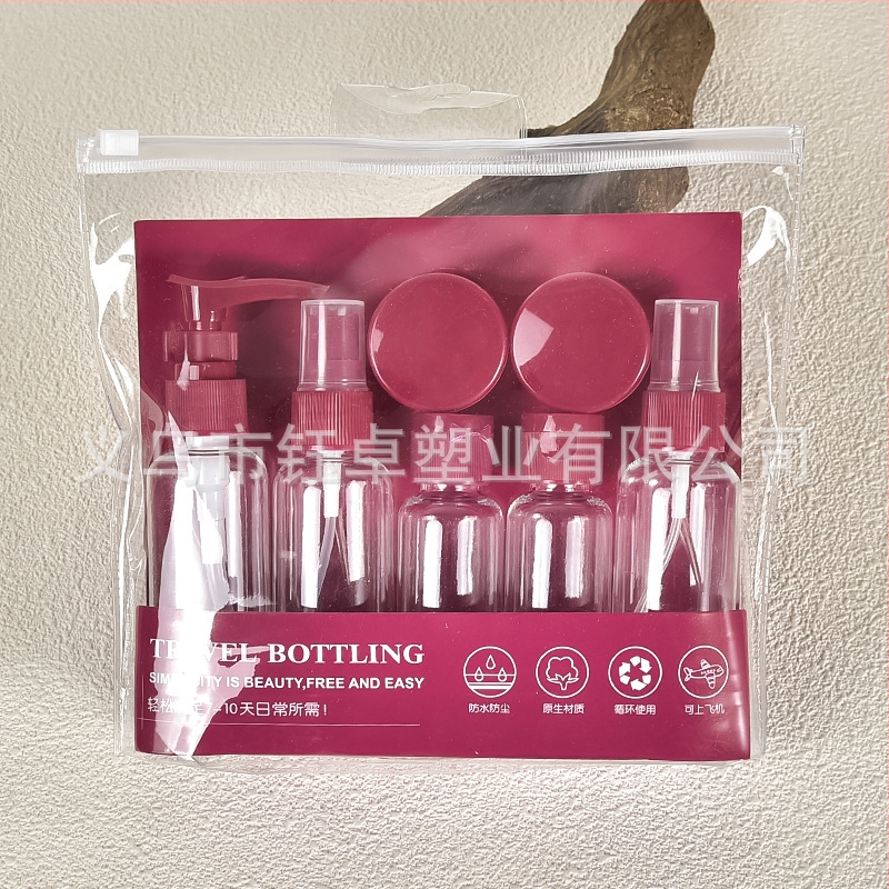 Reisipudelite komplekt läbipaistev kosmeetiline plastpudel 60ml kreemipudel kaasaskantav kreemipudel pihusti tühi pudel