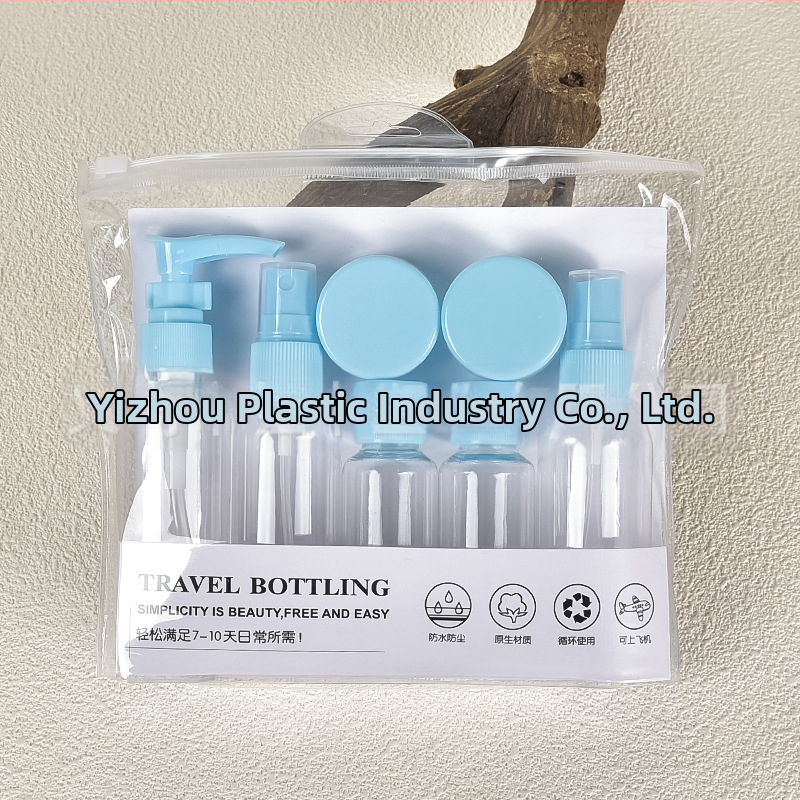 Reisipudelite komplekt läbipaistev kosmeetiline plastpudel 60ml kreemipudel kaasaskantav kreemipudel pihusti tühi pudel