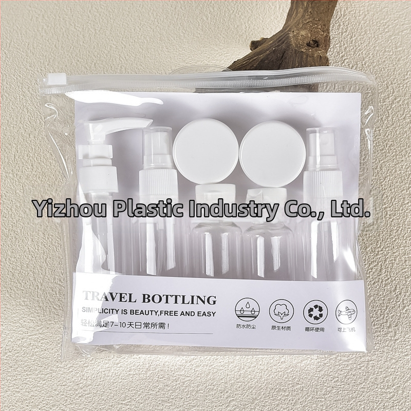 Reisipudelite komplekt läbipaistev kosmeetiline plastpudel 60ml kreemipudel kaasaskantav kreemipudel pihusti tühi pudel