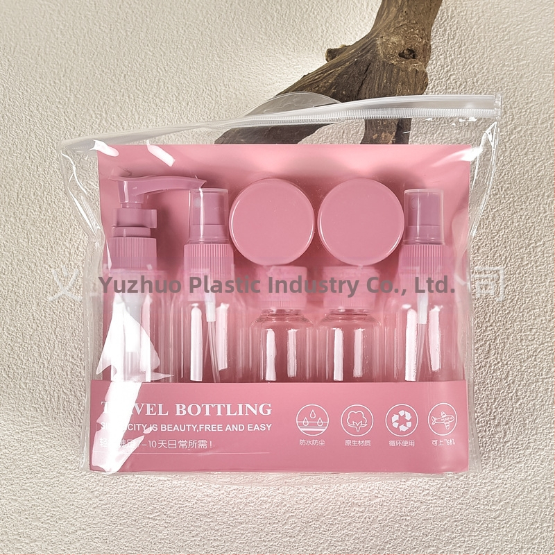 Reisipudelite komplekt läbipaistev kosmeetiline plastpudel 60ml kreemipudel kaasaskantav kreemipudel pihusti tühi pudel