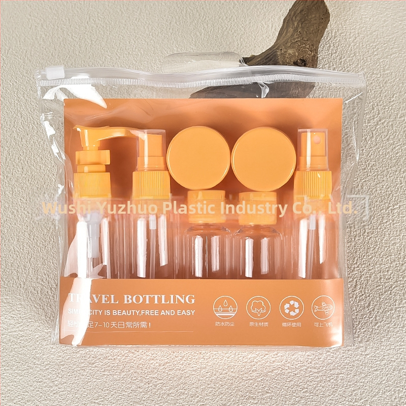 Reisipudelite komplekt läbipaistev kosmeetiline plastpudel 60ml kreemipudel kaasaskantav kreemipudel pihusti tühi pudel