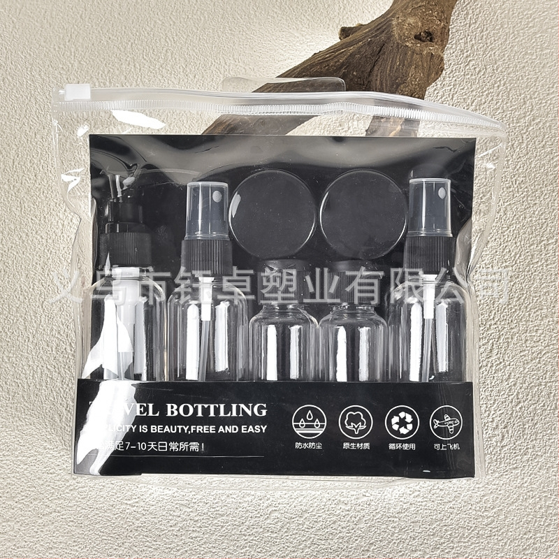 Reisipudelite komplekt läbipaistev kosmeetiline plastpudel 60ml kreemipudel kaasaskantav kreemipudel pihusti tühi pudel