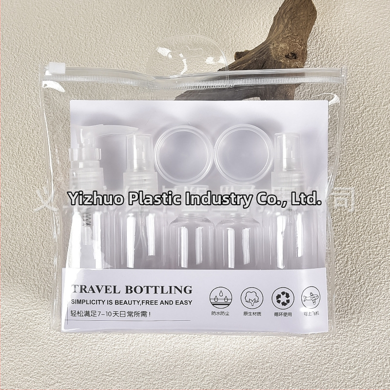 Reisipudelite komplekt läbipaistev kosmeetiline plastpudel 60ml kreemipudel kaasaskantav kreemipudel pihusti tühi pudel