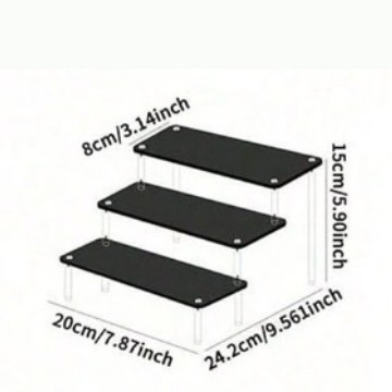 Must akrüülist hoiuriiul, käsitsi valmistatud hoiuriiul, koogikeste vitriin, sobib koduseks pulmadeks, sünnipäevapeoks