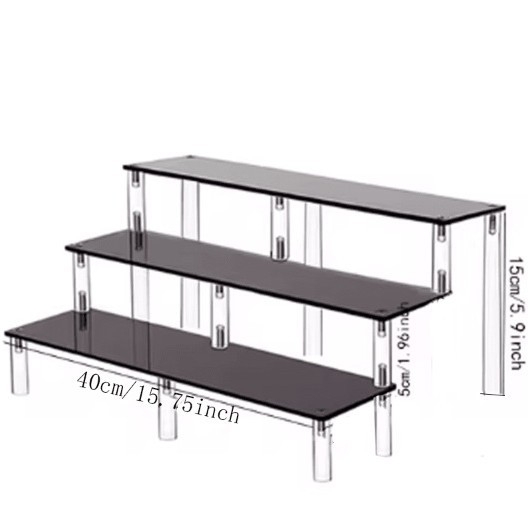 Fekete akril tárolóállvány, kézzel készített tárolóállvány, cupcake kijelző állvány, otthoni esküvőre, születésnapi partira alkalmas