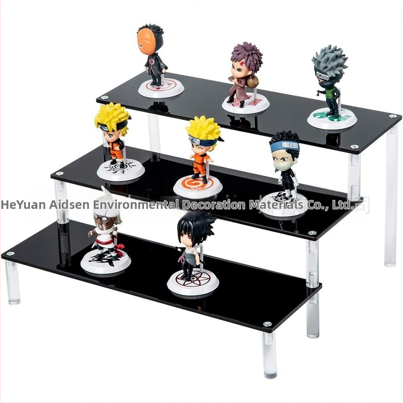 Čierny akrylový úložný stojan, ručne vyrobený úložný stojan na muffiny, vhodný na domáce svadby, narodeninové oslavy...