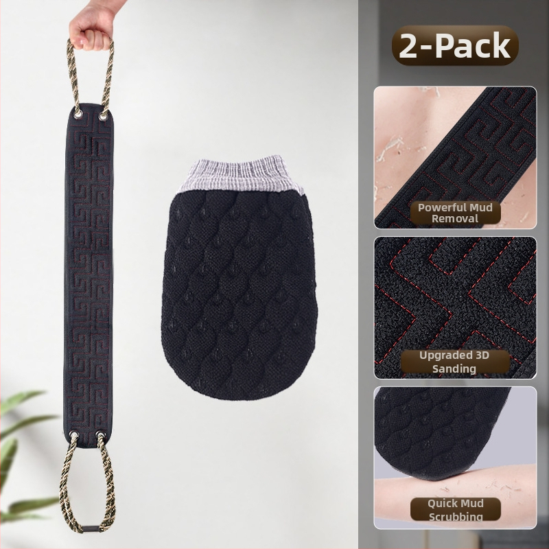 Meeste seljapuhastusrätik, koduseks kasutamiseks mõeldud mudavanni seljariba, tugev jämeda liivaga puhastuskinnas