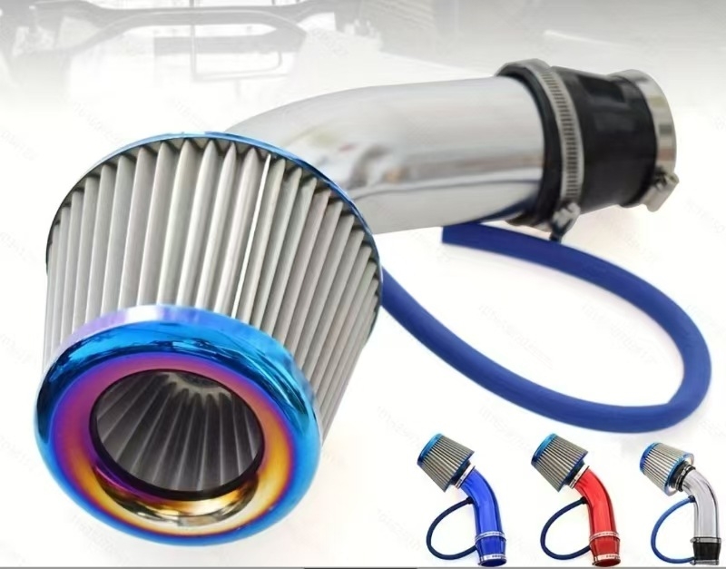 Piiriülene kuuma auto külma õhu sisselaskekomplekt modifitseeritud alumiiniumtorude komplekt universaalne 76 mm/3-tolline seenepea