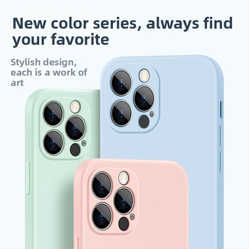 Piemērots Apple 17Promax Liquid tālruņa maciņam Iphone14Pro Straight Edge silikona 13" īpaši plānam universālam Xr maciņam