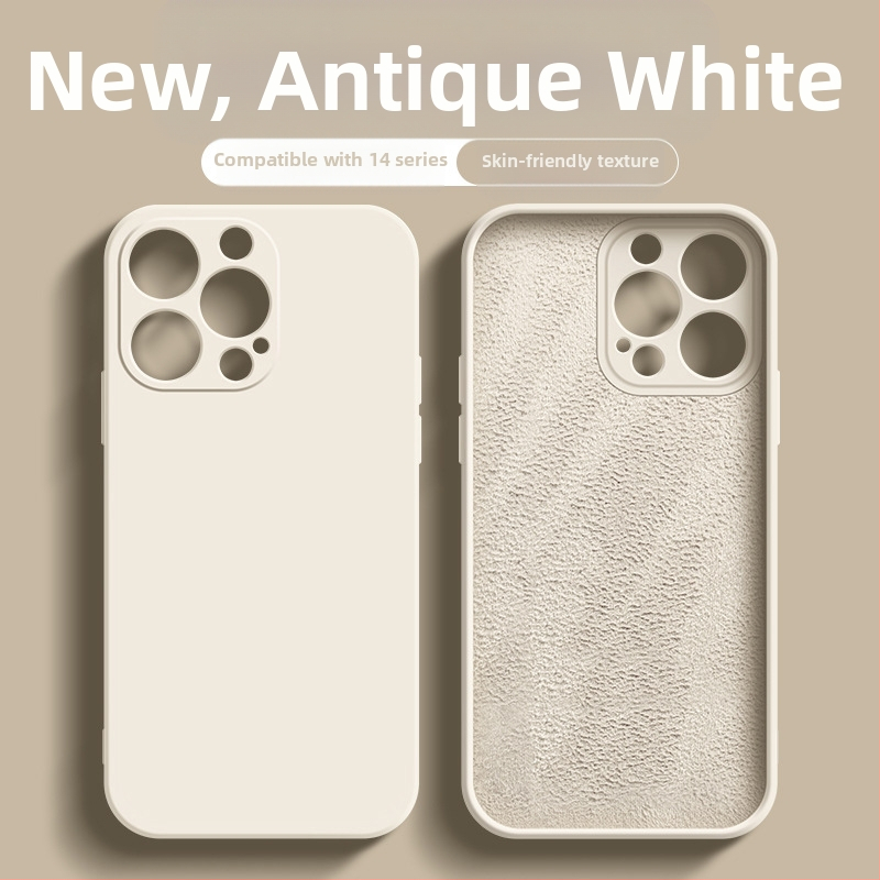 Piemērots Apple 17Promax Liquid tālruņa maciņam Iphone14Pro Straight Edge silikona 13" īpaši plānam universālam Xr maciņam