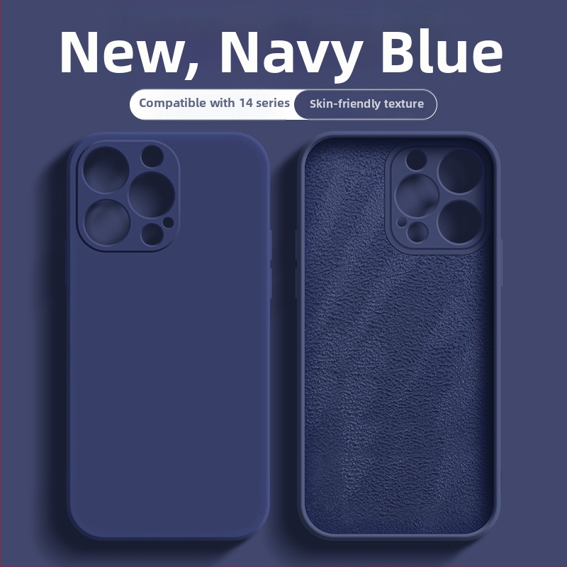 Piemērots Apple 17Promax Liquid tālruņa maciņam Iphone14Pro Straight Edge silikona 13" īpaši plānam universālam Xr maciņam