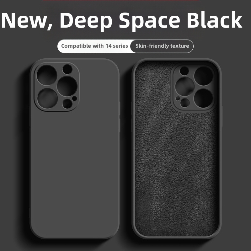 Piemērots Apple 17Promax Liquid tālruņa maciņam Iphone14Pro Straight Edge silikona 13" īpaši plānam universālam Xr maciņam