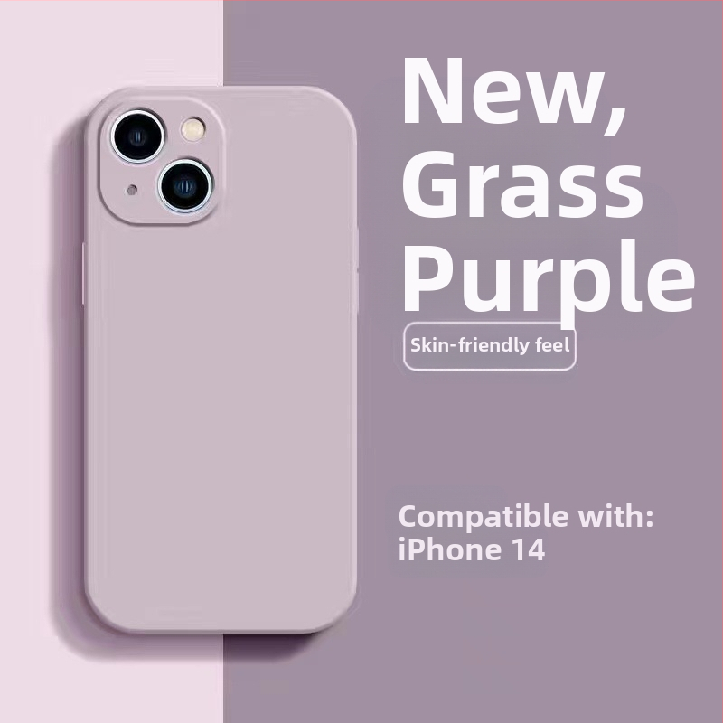 Piemērots Apple 17Promax Liquid tālruņa maciņam Iphone14Pro Straight Edge silikona 13" īpaši plānam universālam Xr maciņam