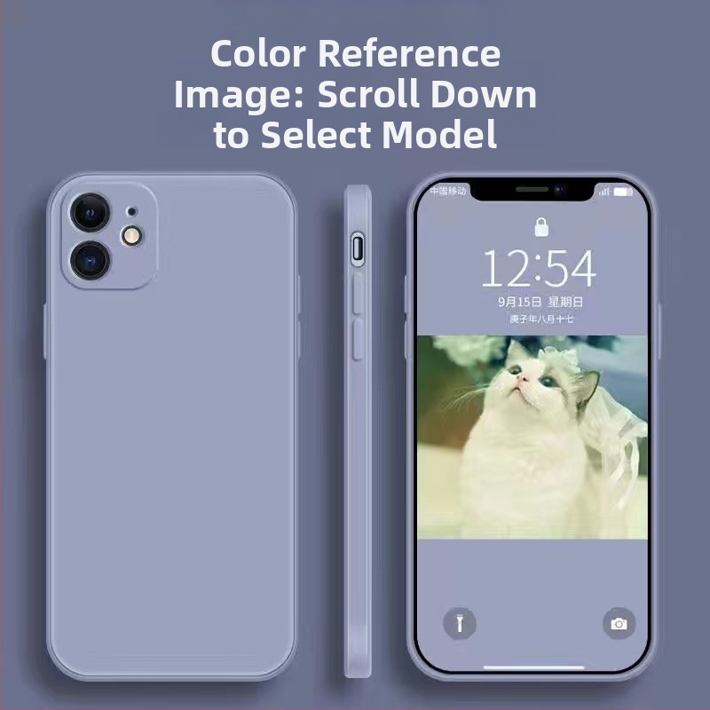 Piemērots Apple 17Promax Liquid tālruņa maciņam Iphone14Pro Straight Edge silikona 13" īpaši plānam universālam Xr maciņam