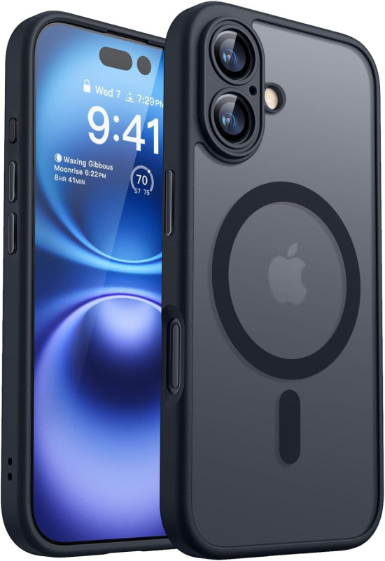 Sobib iPhone 16 Pro mobiiltelefoni ümbrisele, magnetiline imav 15, nahatunnetusega härmas õun 13, läätsekile, õlisprei 11, kaitseümbris