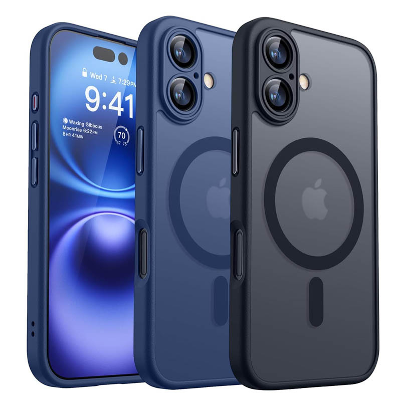 Sobib iPhone 16 Pro mobiiltelefoni ümbrisele, magnetiline imav 15, nahatunnetusega härmas õun 13, läätsekile, õlisprei 11, kaitseümbris