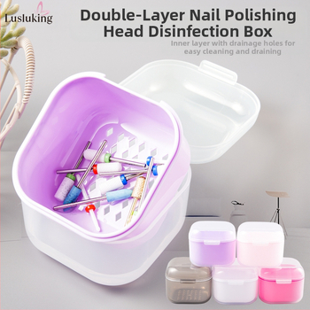 Küüne poleerimispea desinfitseerimis- ja puhastuskast Poleerimispea maniküüri tööriista desinfitseerimiskauss Filtripuhastus Alkoholi leotuskast