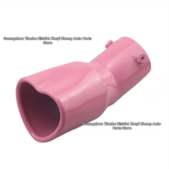 Pārrobežu karsti pārdota automašīna universāla astes kakla sabiezējums sirds formas universāls nerūsējošā tērauda cepts zils izplūdes caurule modificēts izpūtējs