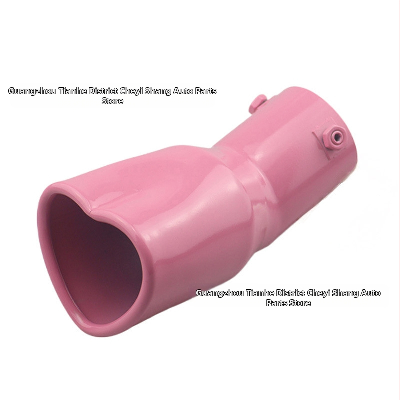 Трансграничен горещо продаван автомобил универсален заден гърло удебелен сърцевиден универсален неръждаем стомана печена синя изпускателна тръба модифициран ауспух