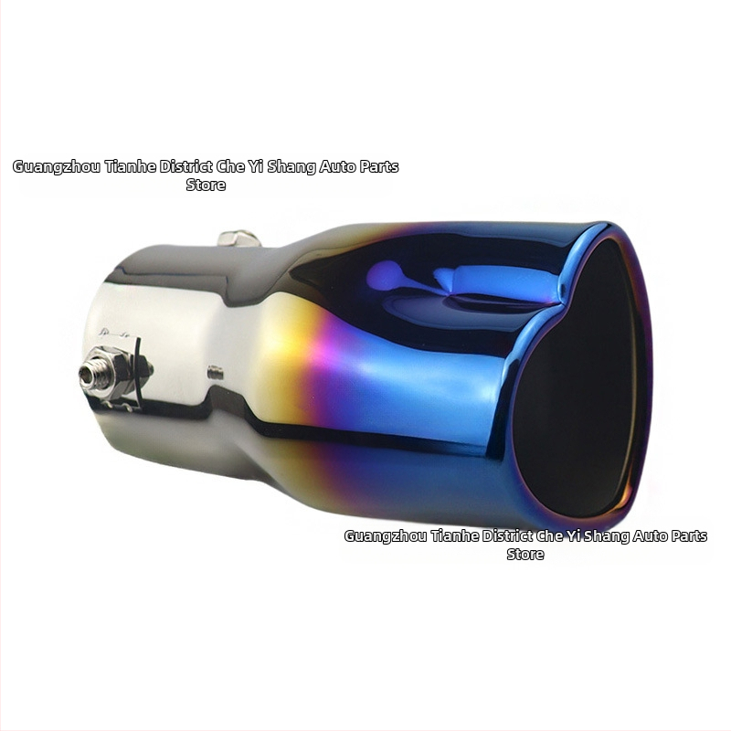 Pārrobežu karsti pārdota automašīna universāla astes kakla sabiezējums sirds formas universāls nerūsējošā tērauda cepts zils izplūdes caurule modificēts izpūtējs