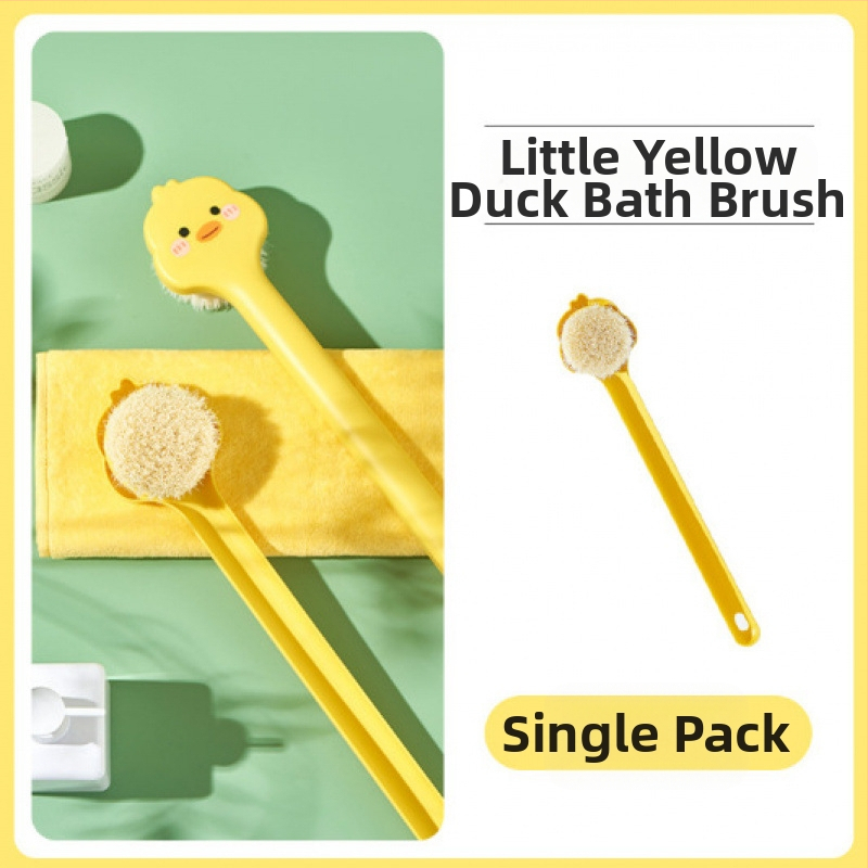 Pika käepidemega küürimishari kahepoolne pehmete karvadega silikoonist vannihari keha puhastamiseks vannihari selja hõõrumiseks artefaktihari hulgimüük