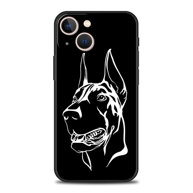 Sobib iPhone16 telefoniümbrisele, väliskaubanduse uus loomade trendikas mees dobermann koera telefoniümbris