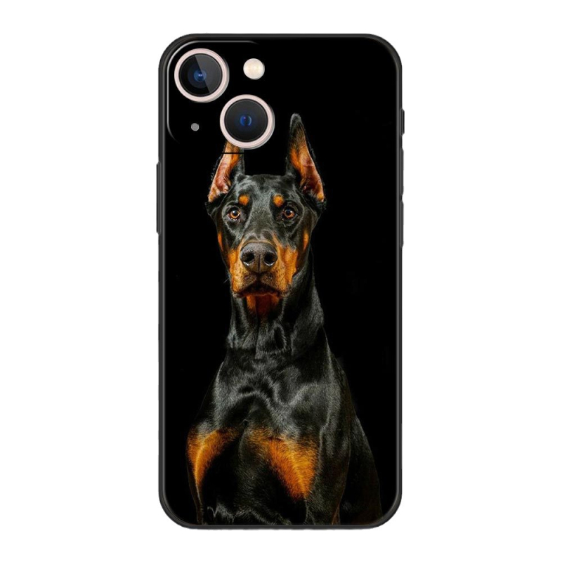 Sobib iPhone16 telefoniümbrisele, väliskaubanduse uus loomade trendikas mees dobermann koera telefoniümbris