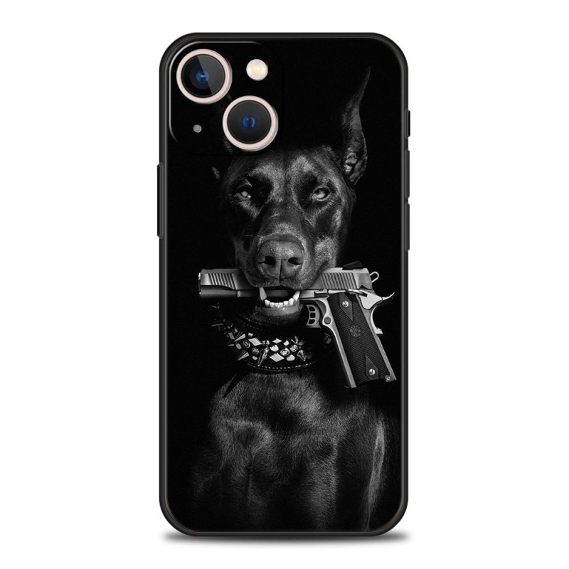 Sobib iPhone16 telefoniümbrisele, väliskaubanduse uus loomade trendikas mees dobermann koera telefoniümbris