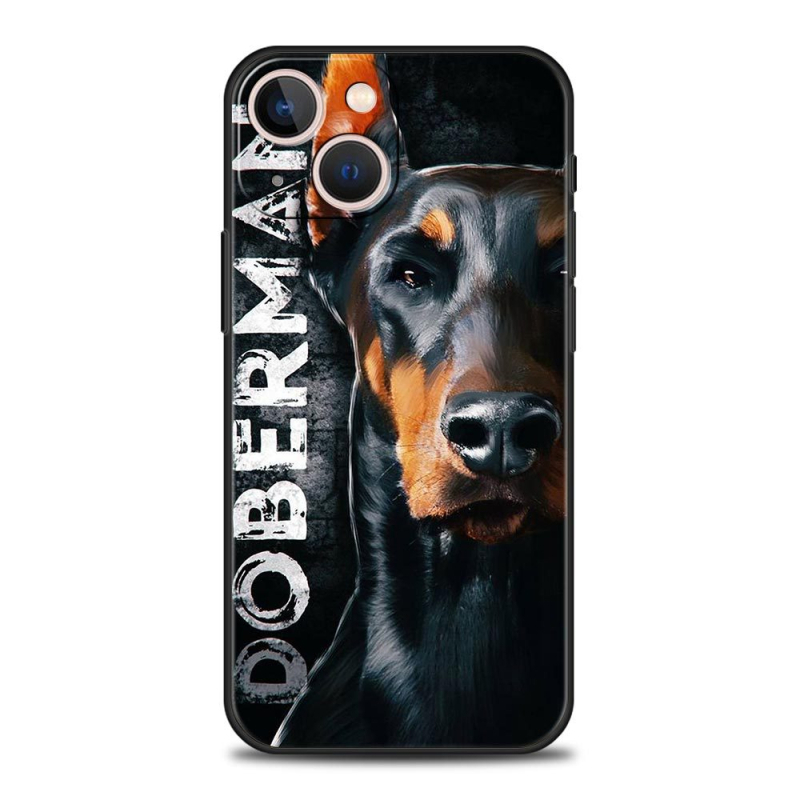 Sobib iPhone16 telefoniümbrisele, väliskaubanduse uus loomade trendikas mees dobermann koera telefoniümbris