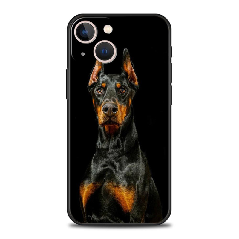 Sobib iPhone16 telefoniümbrisele, väliskaubanduse uus loomade trendikas mees dobermann koera telefoniümbris