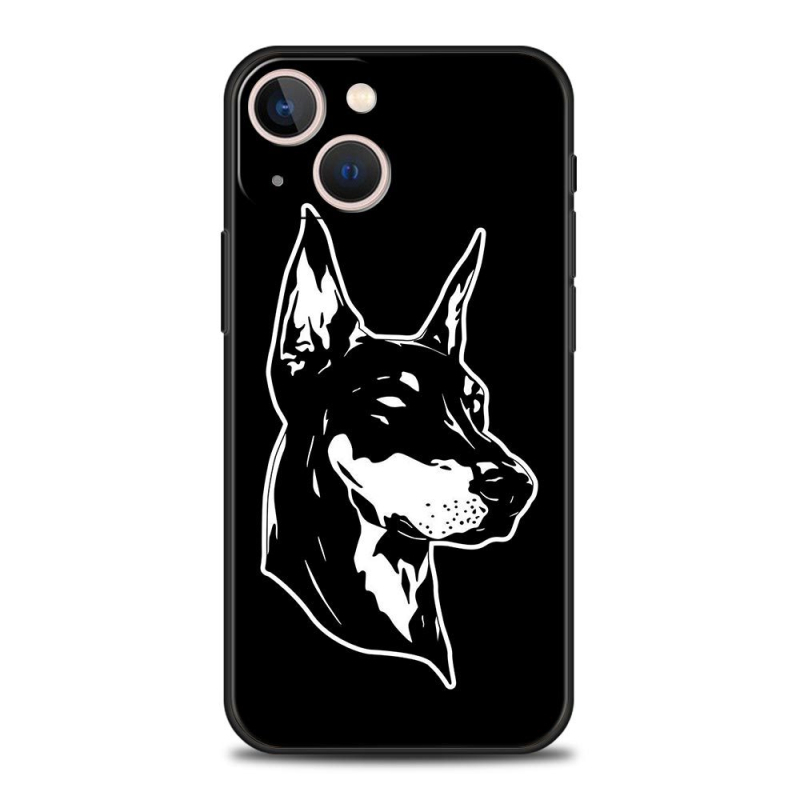 Sobib iPhone16 telefoniümbrisele, väliskaubanduse uus loomade trendikas mees dobermann koera telefoniümbris