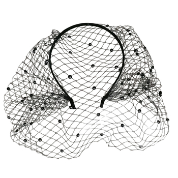 Amazoni juukseaksessuaarid, vintage-stiilis võrkmustriga juukseaksessuaarid, lipsuga looriga juuksekaardid, ballile pulmapeole mõeldud peakatted