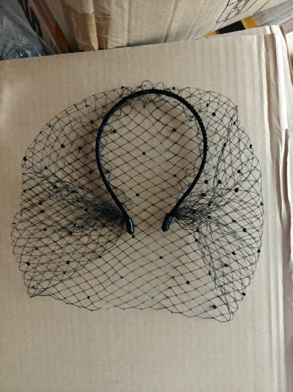 Amazoni juukseaksessuaarid, vintage-stiilis võrkmustriga juukseaksessuaarid, lipsuga looriga juuksekaardid, ballile pulmapeole mõeldud peakatted