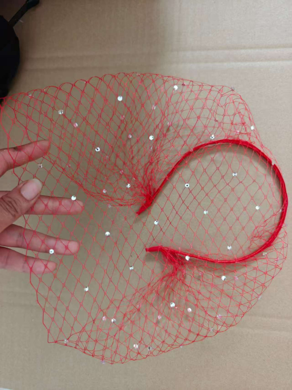 Amazoni juukseaksessuaarid, vintage-stiilis võrkmustriga juukseaksessuaarid, lipsuga looriga juuksekaardid, ballile pulmapeole mõeldud peakatted