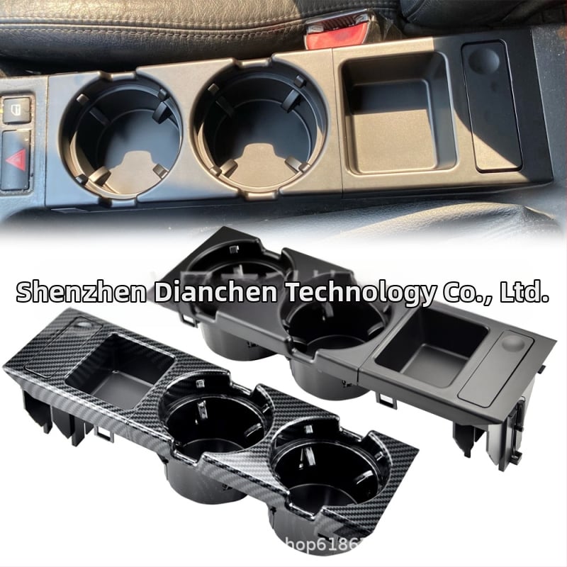 Piemērots BMW 3. sērijas E46 dzērienu krūzīšu turētājam, ūdens krūzīšu turētājam, automašīnas ūdens krūzīšu turētāja uzglabāšanas kastei, monētu kastei
