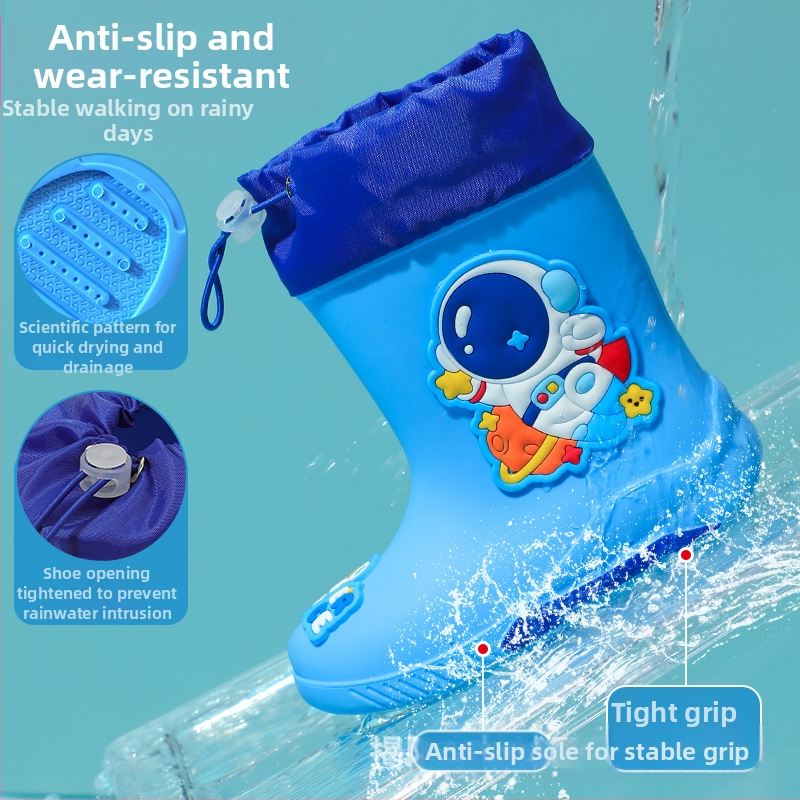 Детски гумени ботуши за бебета, момчета, водни обувки за момичета, ученици, детски градини, гумени обувки за деца и жени, на склад