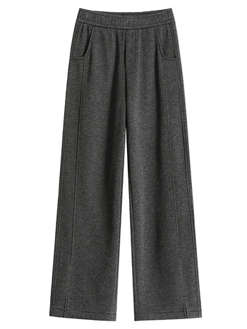 [2471] Naiste sügis- ja talvepüksid, uued sirged püksid, kõrge vöökohaga, paksendatud kalasabamustriga sametist laiad püksid