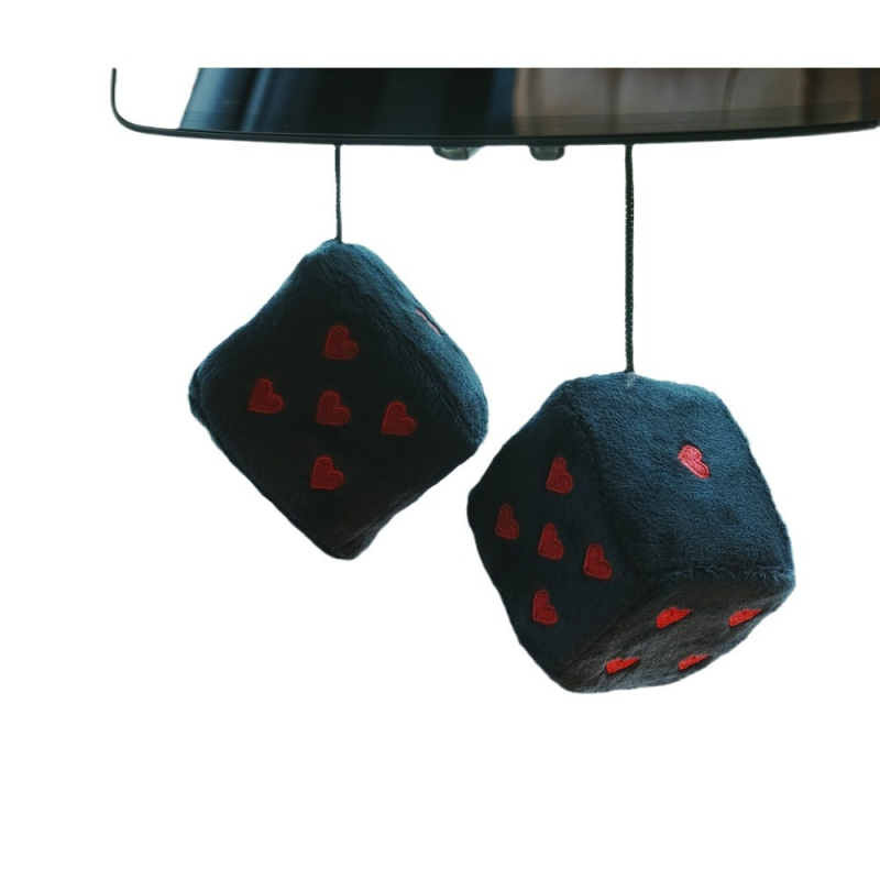 Spot Cross-Border Car Accessories ripats auto sisekujundus stiilne plush-täringutega ripats süda Amazon kuum mudel 2