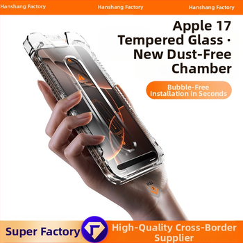 Bezputekļu noliktavas Apple 17Promax Corning rūdīta plēve iPhone 16/13/14 pretslīdēšanas 15 pilnekrāna mobilā tālruņa plēve