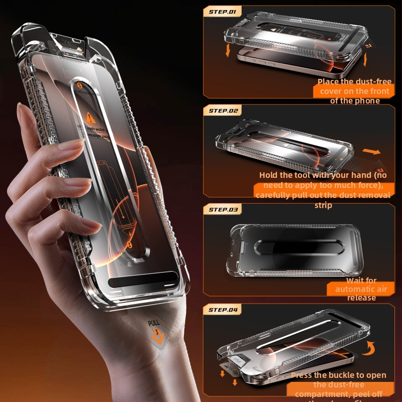 Ochranná fólia Dust-Free Warehouse pre Apple 17 Promax Corning, odolná voči vykukovaniu, na celú obrazovku mobilného telefónu 15.