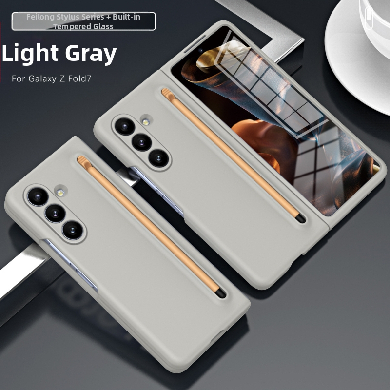 Sobib Samsung Z Fold7 mobiiltelefoni ümbrisele, ametlik samas stiilis kest ja kile integreeritud Stylus Fold6/5/4 kaitseümbrisega