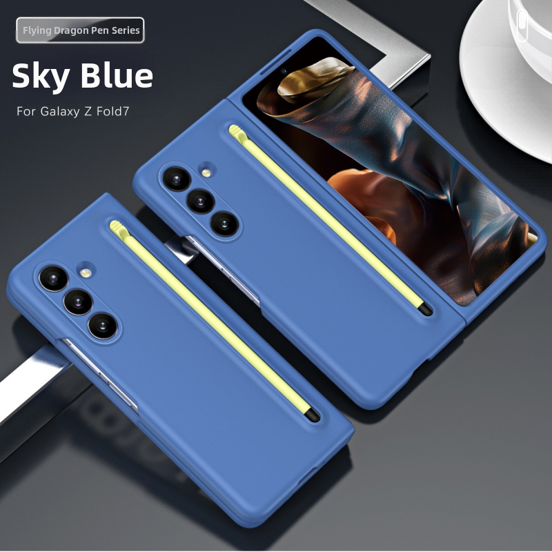 Sobib Samsung Z Fold7 mobiiltelefoni ümbrisele, ametlik samas stiilis kest ja kile integreeritud Stylus Fold6/5/4 kaitseümbrisega