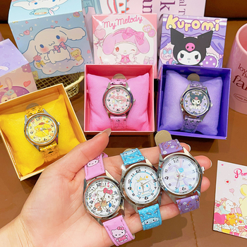 Sanrio bērnu dekoratīvais pulkstenis multfilmu elektroniskais pulkstenis zēniem un meitenēm. Laiks sūtīt dāvanas mazām meitenēm. Studentu aksesuāri.