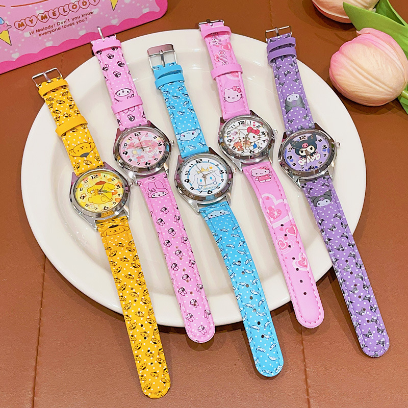 Sanrio bērnu dekoratīvais pulkstenis multfilmu elektroniskais pulkstenis zēniem un meitenēm. Laiks sūtīt dāvanas mazām meitenēm. Studentu aksesuāri.