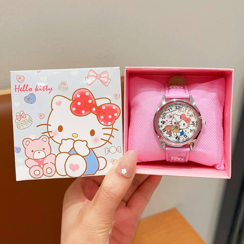 Sanrio bērnu dekoratīvais pulkstenis multfilmu elektroniskais pulkstenis zēniem un meitenēm. Laiks sūtīt dāvanas mazām meitenēm. Studentu aksesuāri.