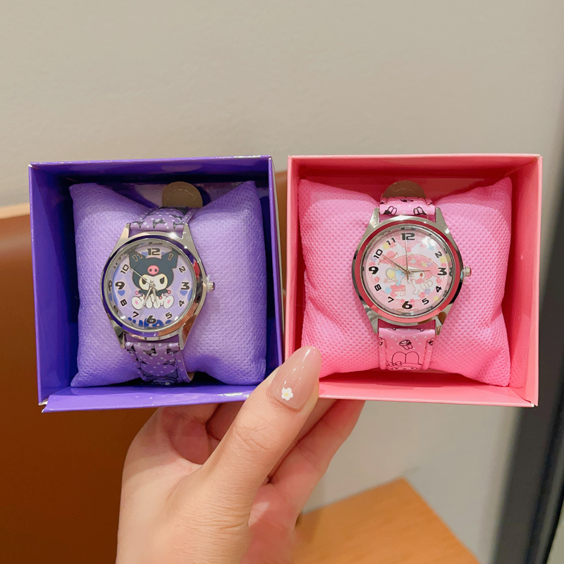 Sanrio bērnu dekoratīvais pulkstenis multfilmu elektroniskais pulkstenis zēniem un meitenēm. Laiks sūtīt dāvanas mazām meitenēm. Studentu aksesuāri.
