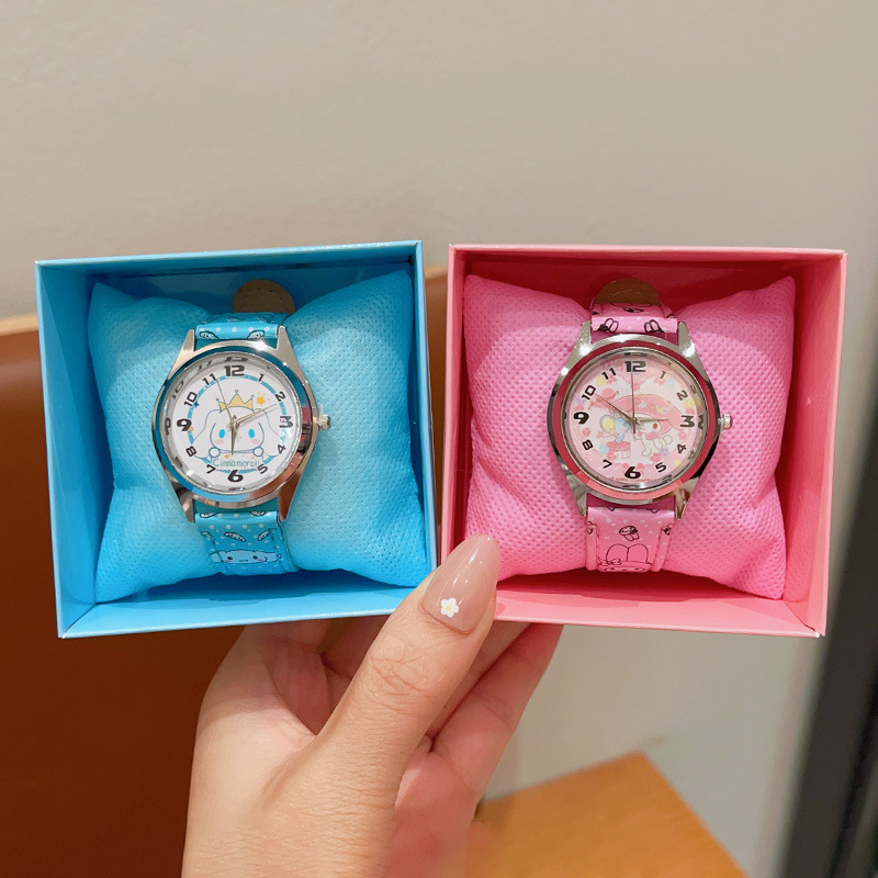 Sanrio bērnu dekoratīvais pulkstenis multfilmu elektroniskais pulkstenis zēniem un meitenēm. Laiks sūtīt dāvanas mazām meitenēm. Studentu aksesuāri.