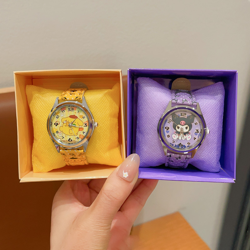 Sanrio bērnu dekoratīvais pulkstenis multfilmu elektroniskais pulkstenis zēniem un meitenēm. Laiks sūtīt dāvanas mazām meitenēm. Studentu aksesuāri.